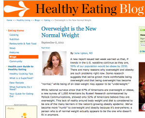 Image of article: Overweight is the New Normal Weight on Health.com